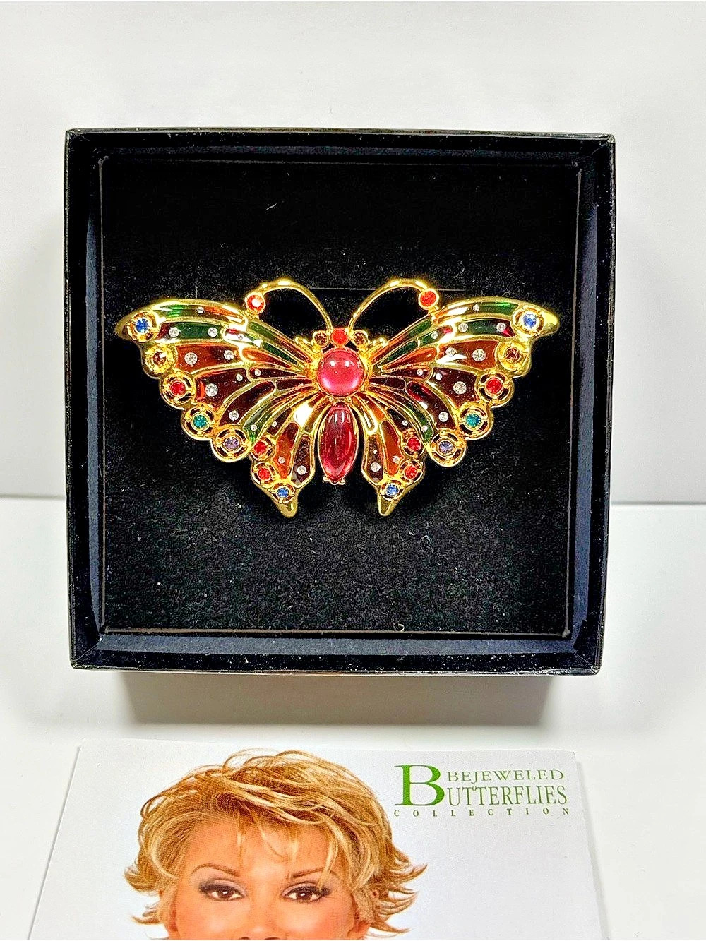 Joan Rivers Bejeweled Butterflies Collection Butterfly Brooch Multicolor Brooch